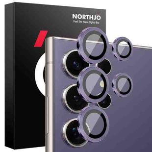 For Samsung Galaxy S25 Ultra 5G NORTHJO Camera Lens Protector CD Metal Ring Tempered Glass Film(Purple)