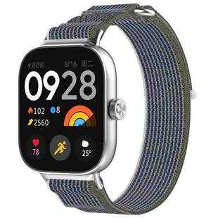 For Redmi Watch 5 / Watch 5 eSIM Nylon Woven Hook and Loop Fastener Watch Band(Green+Gray)