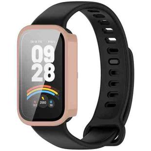 For Xiaomi Smart Band 9 Active Tempered Film Integrated PC Watch Protective Case(Cherry Pink)