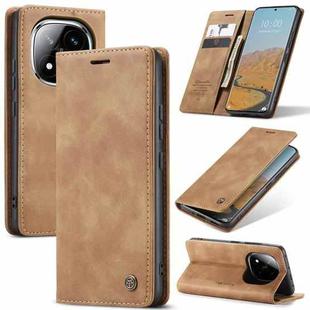 For Redmi Note 14 Pro 5G CaseMe 013 Multifunctional Horizontal Flip Leather Phone Case(Brown)
