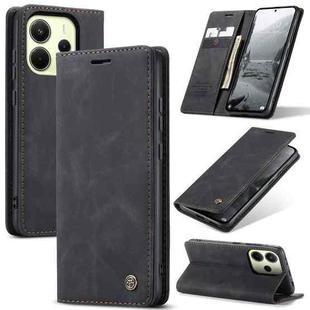 For Redmi Note 14 4G 163.25mm CaseMe 013 Multifunctional Horizontal Flip Leather Phone Case(Black)