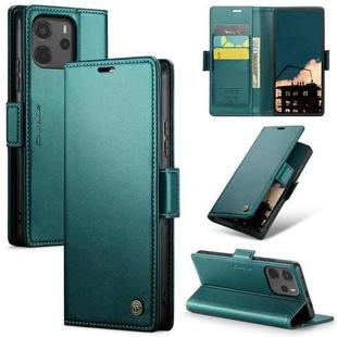 For Redmi Note 14 4G 164.84mm CaseMe 023 Butterfly Buckle Litchi Texture RFID Anti-theft Leather Phone Case(Green)