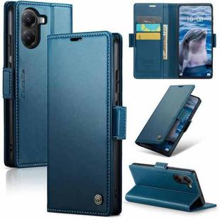 For Xiaomi Poco X7 Pro CaseMe 023 Butterfly Buckle Litchi Texture RFID Anti-theft Leather Phone Case(Blue)