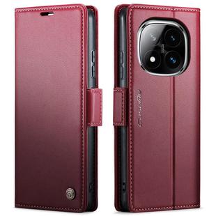 For Redmi Note 14 Pro 4G CaseMe 023 Butterfly Buckle Litchi Texture RFID Anti-theft Leather Phone Case(Red)