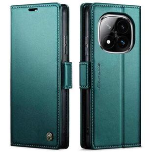 For Redmi Note 14 Pro 4G CaseMe 023 Butterfly Buckle Litchi Texture RFID Anti-theft Leather Phone Case(Green)