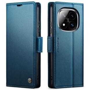 For Redmi Note 14 Pro 4G CaseMe 023 Butterfly Buckle Litchi Texture RFID Anti-theft Leather Phone Case(Blue)