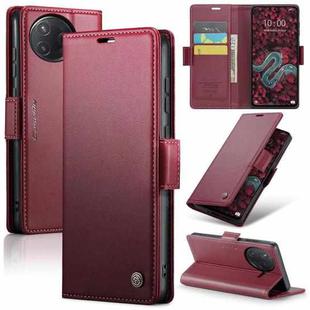 For Xiaomi Poco F7 Pro / F7 Ultra CaseMe 023 Butterfly Buckle Litchi Texture RFID Anti-theft Leather Phone Case(Red)