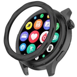 For Xiaomi Watch S4 Tempered Glass Film Hybrid Stainless Steel Watch Protective Ring(Black Thread)