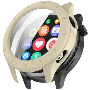 For Xiaomi Watch S4 / Watch S4 eSIM Tempered Film Integrated PC Watch Protective Case(Ivory White)