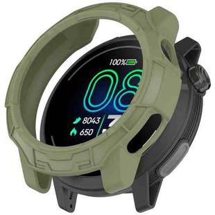 For  COROS Pace Pro Armor Hollow TPU Half Coverage Watch Protective Case(Jungle Green)