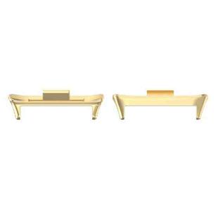 For Xiaomi Smart Band 9 Pro 1 Pair 20mm 316 Stainless Steel Metal Watch Band Connector(Gold)