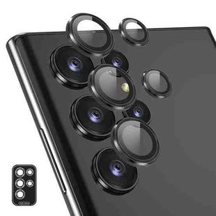 For Samsung Galaxy S25 Ultra 5G ENKAY Hat-Prince 9H Rear Camera Lens Aluminium Alloy Tempered Glass Film(Black)