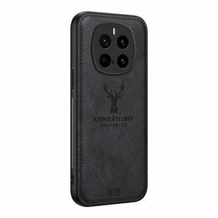 For Honor Magic7 Pro Deer Head Cloth Skin All-inclusive Phone Case(Black)