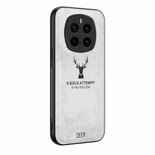 For Honor Magic7 Pro Deer Head Cloth Skin All-inclusive Phone Case(White)