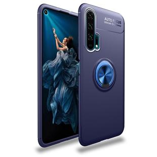 Metal Ring Holder 360 Degree Rotating TPU Case for Huawei Honor 20 Pro(Blue+Blue)