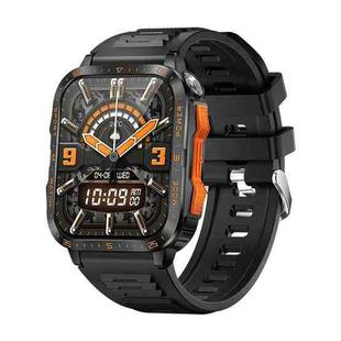 KT79 1.96 inch Color Screen Smart Watch, Support Bluetooth Call / Health Monitoring(Black Orange)