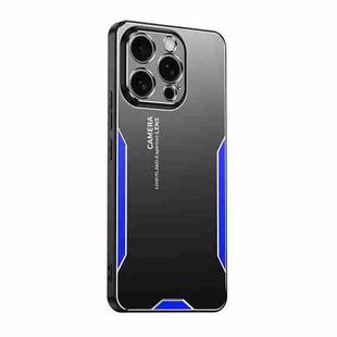 For iPhone 13 Pro Max Blade Series TPU Hybrid Metal Phone Case(Blue)