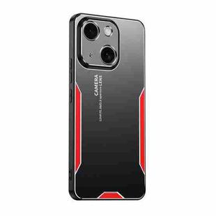 For iPhone 15 Plus Blade Series TPU Hybrid Metal Phone Case(Red)