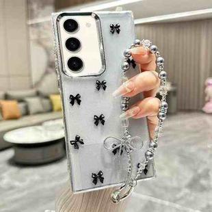 For Samsung Galaxy S23+ 5G Little Fresh Bow Bracelet Chain TPU Phone Case(Black)