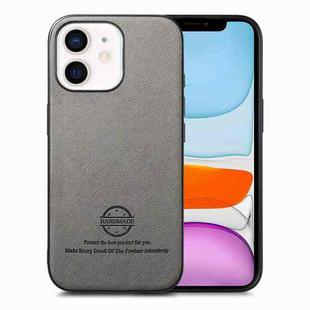 For iPhone 11 Twill Fabric Leather Skin Back Phone Case(Gray)
