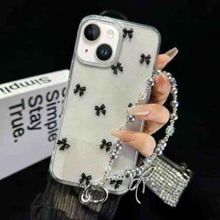 For iPhone 13 Little Fresh Bow Bracelet Chain TPU Phone Case(Black)