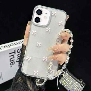 For iPhone  12 Little Fresh Bow Bracelet Chain TPU Phone Case(Pink)