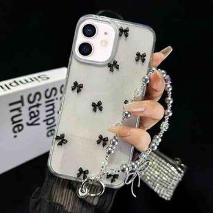 For iPhone 11 Little Fresh Bow Bracelet Chain TPU Phone Case(Black)