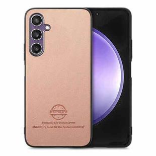 For Samsung Galaxy S23 FE 5G Twill Fabric Leather Skin Back Phone Case(Pink)