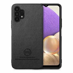 For Samsung Galaxy A32 5G Twill Fabric Leather Skin Back Phone Case(Black)