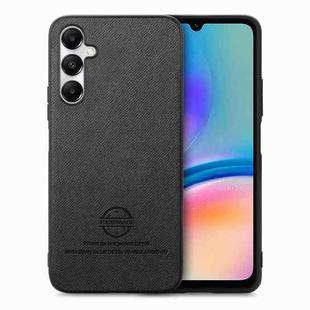 For Samsung Galaxy A34 5G Twill Fabric Leather Skin Back Phone Case(Black)