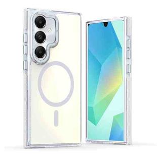 For Samsung Galaxy S23+ 5G Dual-Color Gradient Discolor MagSafe Phone Case(White)