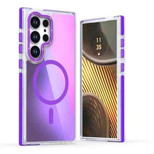For Samsung Galaxy A06 Dual-Color Gradient Discolor MagSafe Phone Case(Purple)