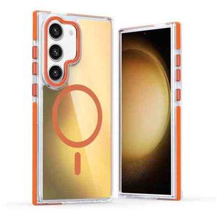 For Samsung Galaxy A53 Dual-Color Gradient Discolor MagSafe Phone Case(Orange)