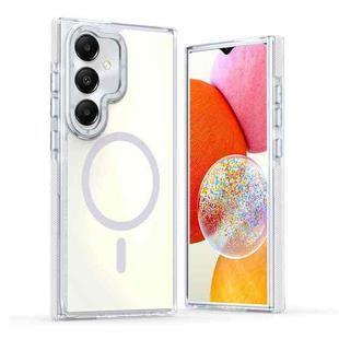 For Samsung Galaxy A54 Dual-Color Gradient Discolor MagSafe Phone Case(White)