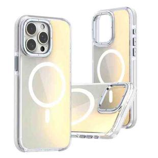 For iPhone 17 Pro Max Dual-Color Gradient Discolor MagSafe Phone Case(White)