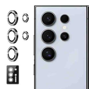 For Samsung Galaxy S25 Ultra 5G ENKAY AR Anti-reflection Individual Diamond Ring Camera Lens Glass Full Film(Black)