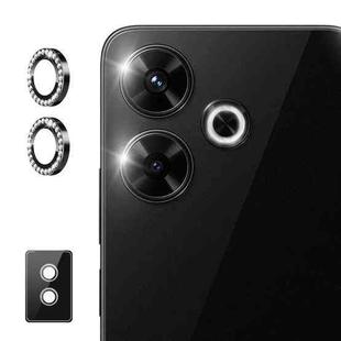 For Xiaomi Redmi 13 4G ENKAY AR Anti-reflection Individual Diamond Ring Camera Lens Glass Full Film(Black)