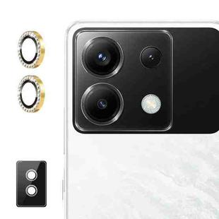 For Xiaomi Poco X6 / Redmi Note 13 Pro 5G ENKAY AR Anti-reflection Individual Diamond Ring Camera Lens Glass Full Film(Gold)