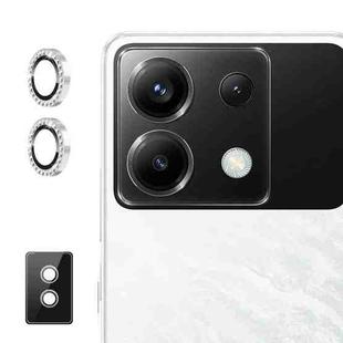 For Xiaomi Poco X6 / Redmi Note 13 Pro 5G ENKAY AR Anti-reflection Individual Diamond Ring Camera Lens Glass Full Film(Silver)