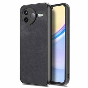 For Redmi K80 / Poco F7 Pro Vintage Leather PC Back Cover Phone Case(Black)