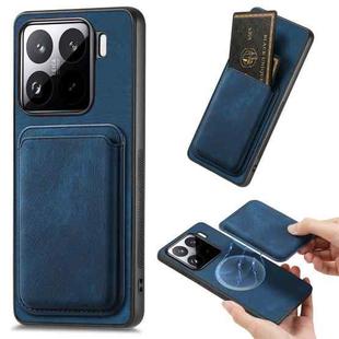 For Xiaomi 15 Retro Leather Card Bag Magnetic Phone Case(Blue)