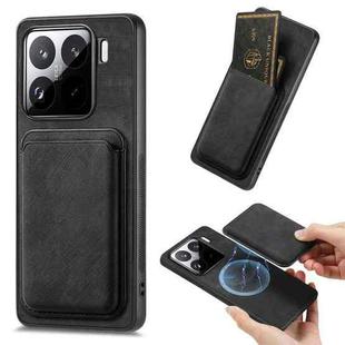 For Xiaomi 15 Retro Leather Card Bag Magnetic Phone Case(Black)