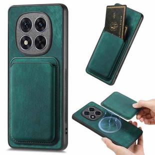 For Xiaomi Redmi Note 14 Pro+ 5G Retro Leather Card Bag Magnetic Phone Case(Green)