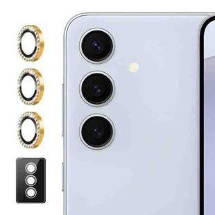 For Samsung Galaxy S24 FE 5G ENKAY AR Anti-reflection Individual Diamond Ring Camera Lens Glass Full Film(Golden)