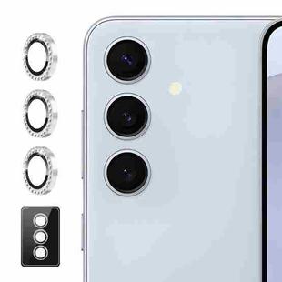 For Samsung Galaxy S23 FE 5G ENKAY AR Anti-reflection Individual Diamond Ring Camera Lens Glass Full Film(Silver)