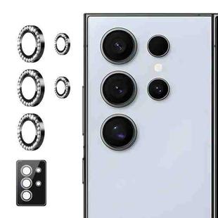 For Samsung Galaxy S23 Ultra 5G ENKAY AR Anti-reflection Individual Diamond Ring Camera Lens Glass Full Film(Black)