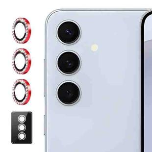 For Samsung Galaxy A15 ENKAY AR Anti-reflection Individual Diamond Ring Camera Lens Glass Full Film(Red)