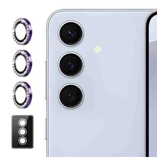 For Samsung Galaxy A26 5G ENKAY AR Anti-reflection Individual Diamond Ring Camera Lens Glass Full Film(Deep Purple)