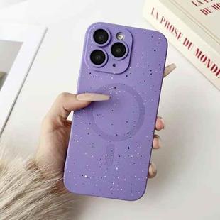 For iPhone 11 Pro Starry Sky TPU Shockproof MagSafe Phone Case(Purple)