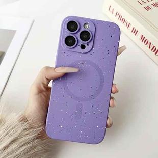 For iPhone 14 Pro Starry Sky TPU Shockproof MagSafe Phone Case(Purple)